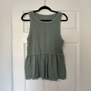 Medium, american eagle, green, peplum tank